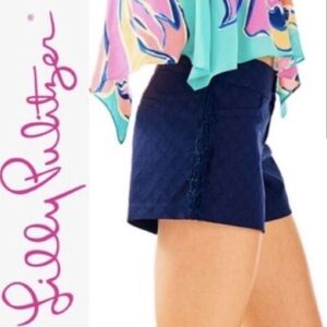 Lilly Pulitzer Ellie Fringe Shorts Navy Size 0 NWT